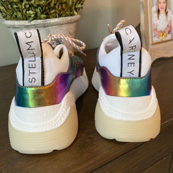 Stella McCartney Eclypse Metallic Rainbow Sneakers - Picture 9 of 13